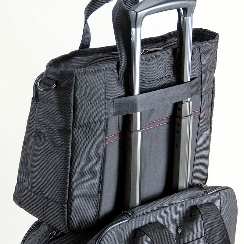 キャリーループでスーツケースなどにセットアップ　ネオプロのトートブリーフ　型番2-117　NEOPRO RED POINT